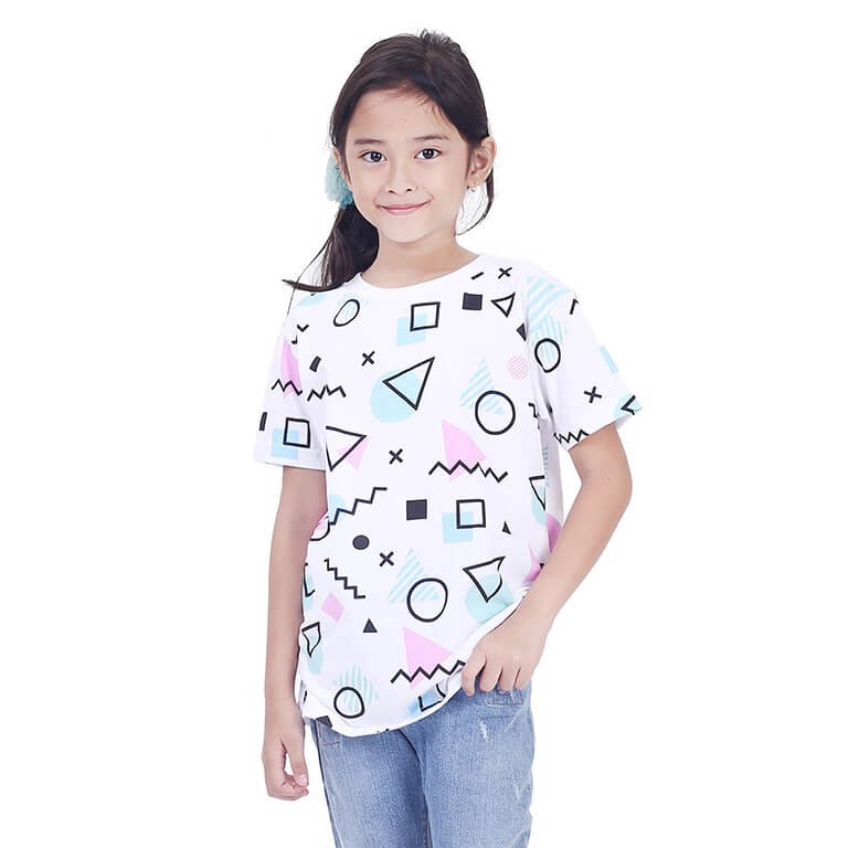 TJ8680 TOT Kaos  anak  anak  lengan pendek warna putih  kaos  