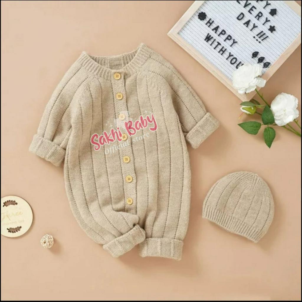 Sakhi Baby Baju Kodok Bayi Jumper Jumsuit Baru Lahir Newborn 0 6 9 Bulan