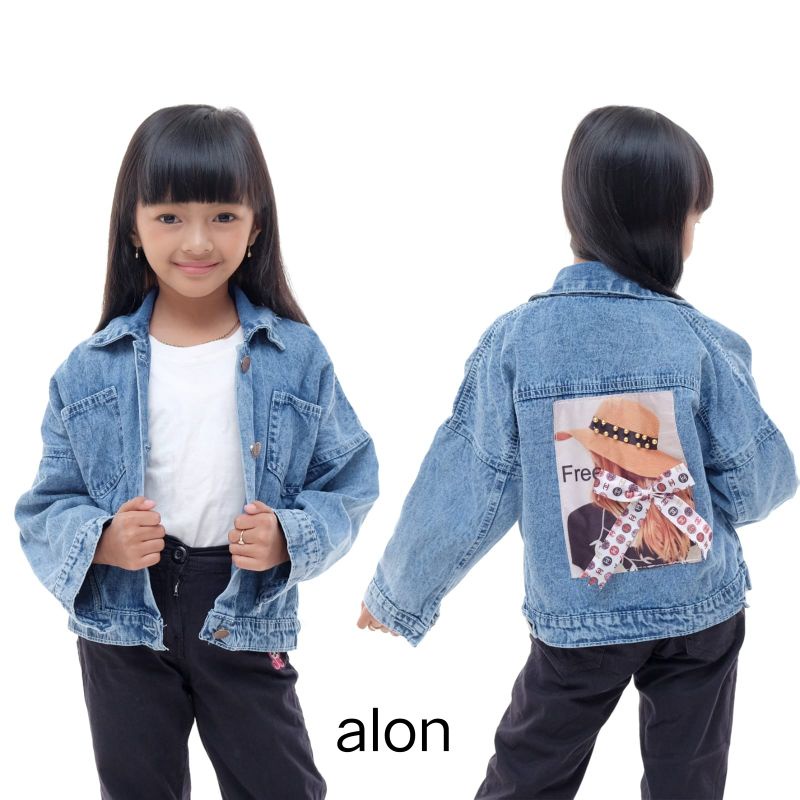 PROMO//JAKET ANAK JEANS PEREMPUAN/JAKET ANAK JEANS CROP BELAH BELAKANG MODEL TERBARU