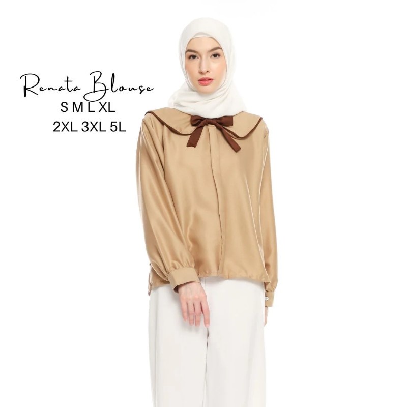 Size S M L XL XXL 3XL 4XL/5L- Renata Top - Atasan Wanita Jumbo - Baju Jumbo - Baju Big Size - Atasan