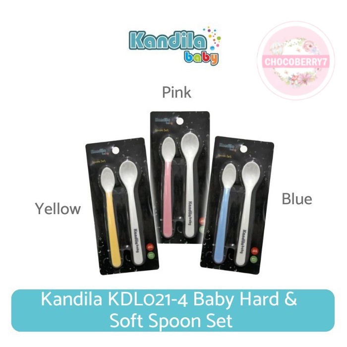 Kandila Spoon Set isi 2 Sendok Makan Bayi Lentur Cocok untuk MPASI KDL021-4 Baby Spoon