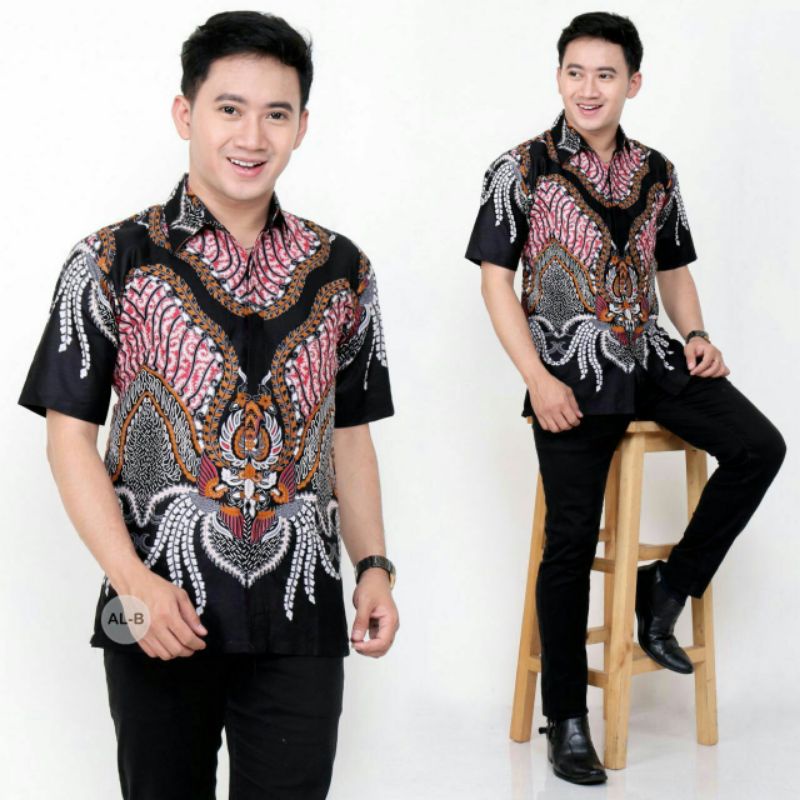 HEM BATIK LENGAN PENDEK SIZE JUMBO M,L,XL,XXL,3XL,4XL,5XL