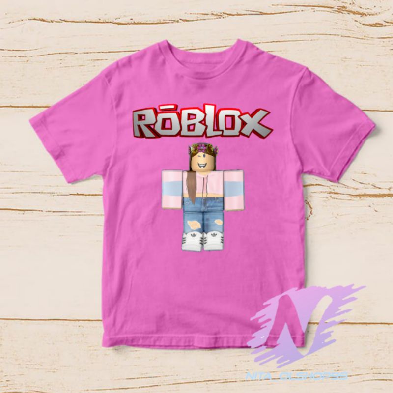 kaos anak minecraft roblox baju Minecraft girls kids