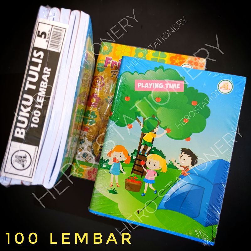 

Buku tulis bergaris AA 100 lembar . 5 buku