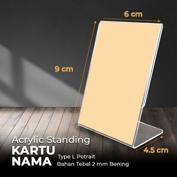 

Acrylic Tent Holder - Akrilik Tent Card 6x9 cm L Portrait Brosur TERHEMAT BISA COD akrilik