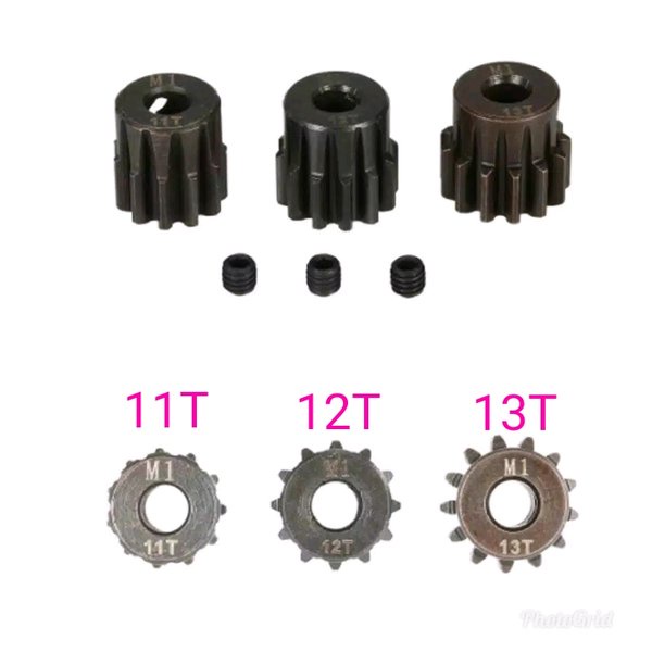 Gear Pinion M1 metal 1 per 8 11t 12t 13t hobao traxxas kyosho hsp buggy monster truck