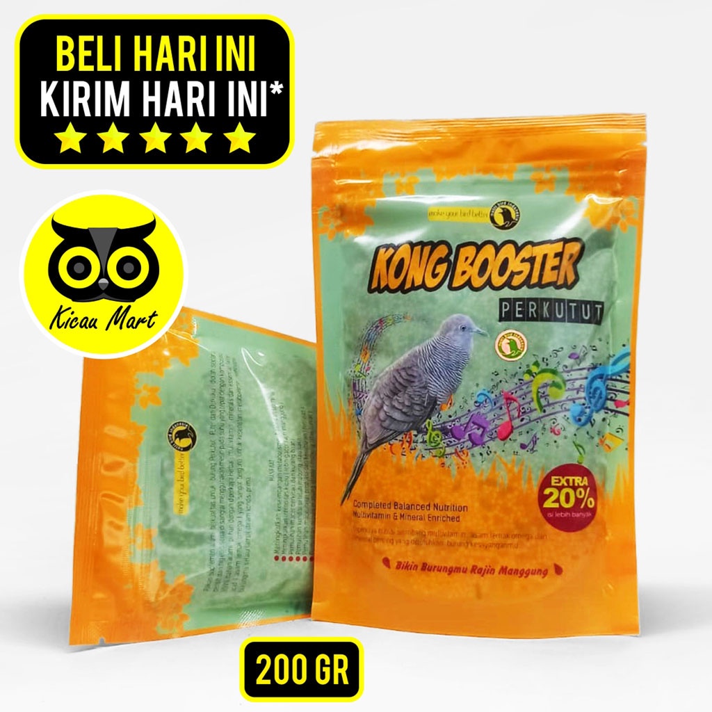 KONG BOOOSTER NUTRIBIRD PAKAN BURUNG PERKUTUT TERKUKU PUTER DARA MILET MERAH JUWAWUT CAMPUR KBSPK