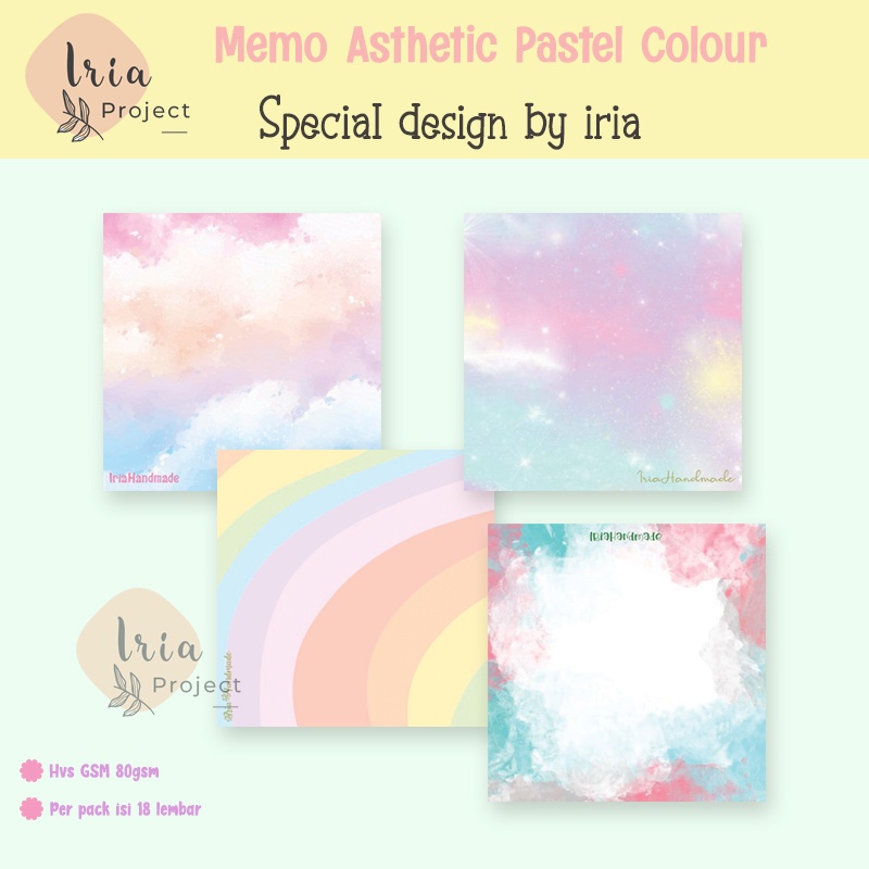 

Memo pad / Memo / Notes Aesthetic Pastel Color - Min order 2 pcs
