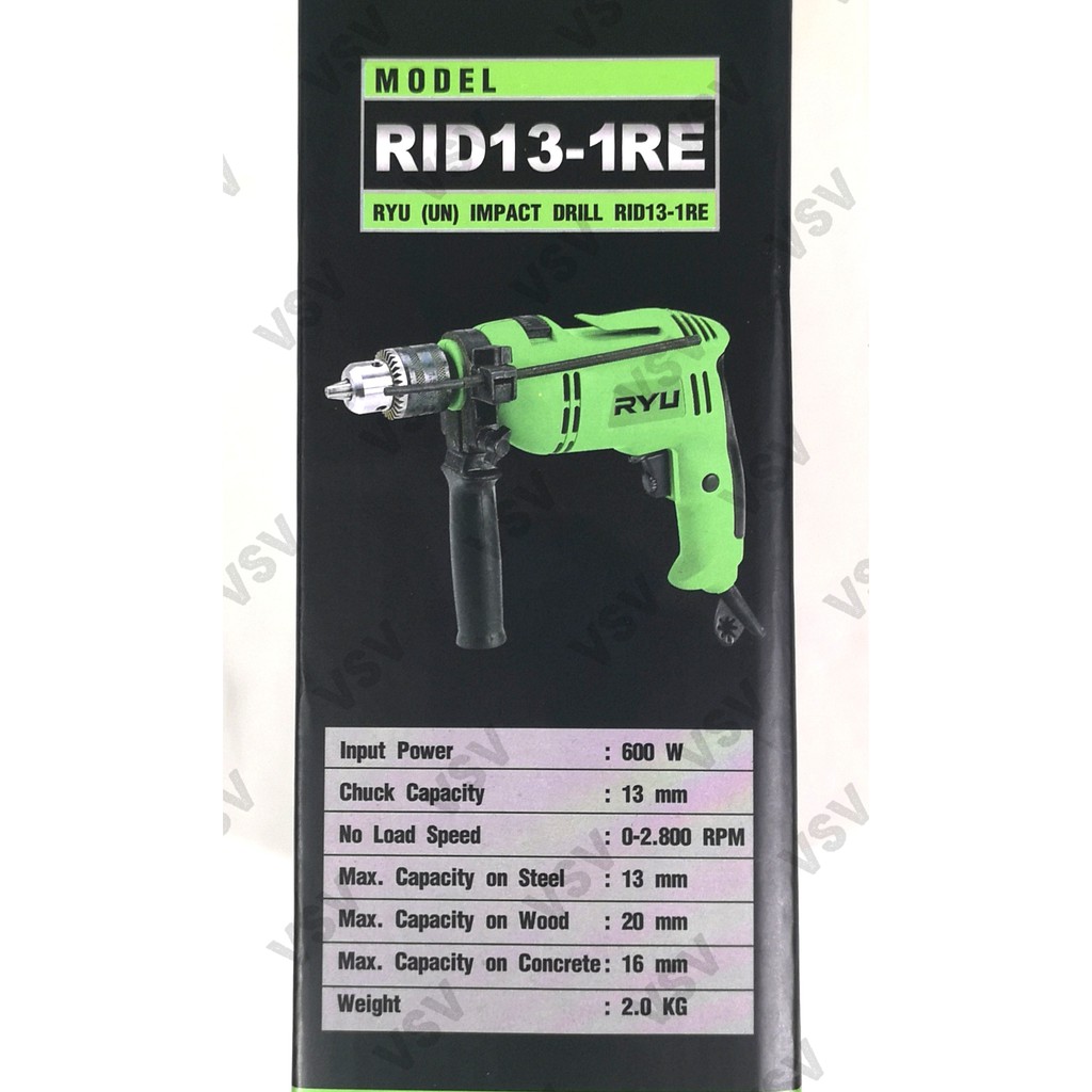 RYU Mesin Las 120A + Bor Impact 13mm Inverter MMA 120 + Impact Drill 13mm