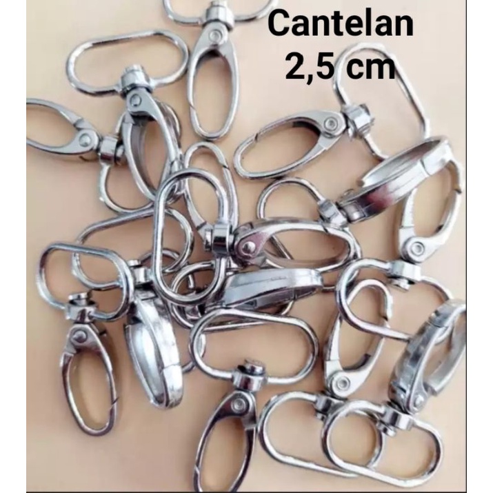 6 Pcs Cantelan 2,5 cm Cantelan kew Kew / Cantelan kalit  / Kokot Udang/ Cantelan Gantungan Kunci / A
