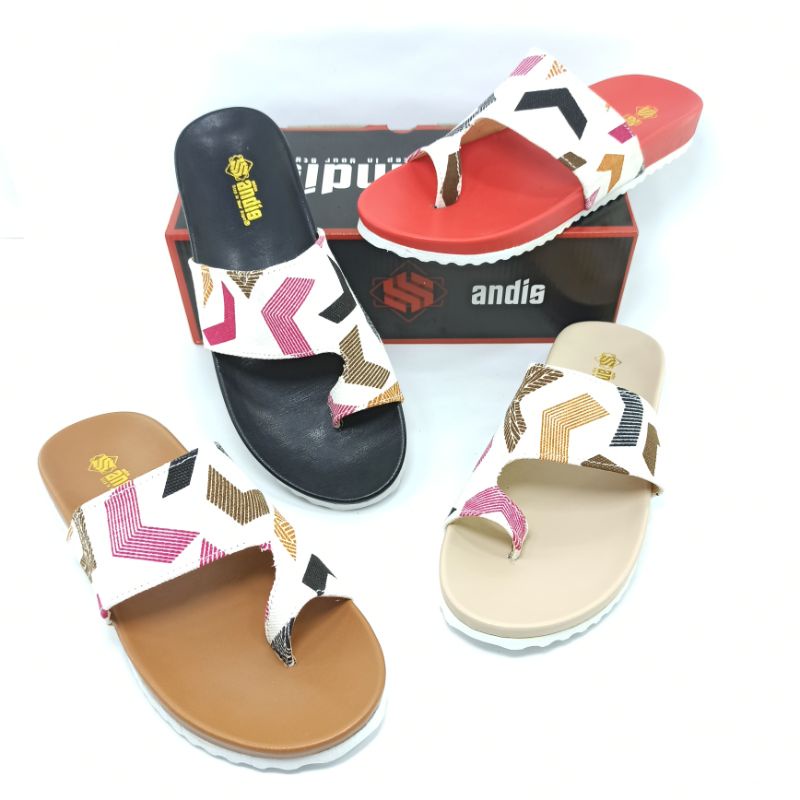 Sandal Birken Motif Sendal Wanita Slip On Andis AF04