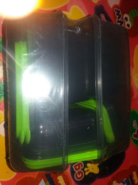 Calista Otaru Smoke Isi 14 Pcs (7 Set) / Toples Plastik / Tempat Makanan / Container / Warna Hijau
