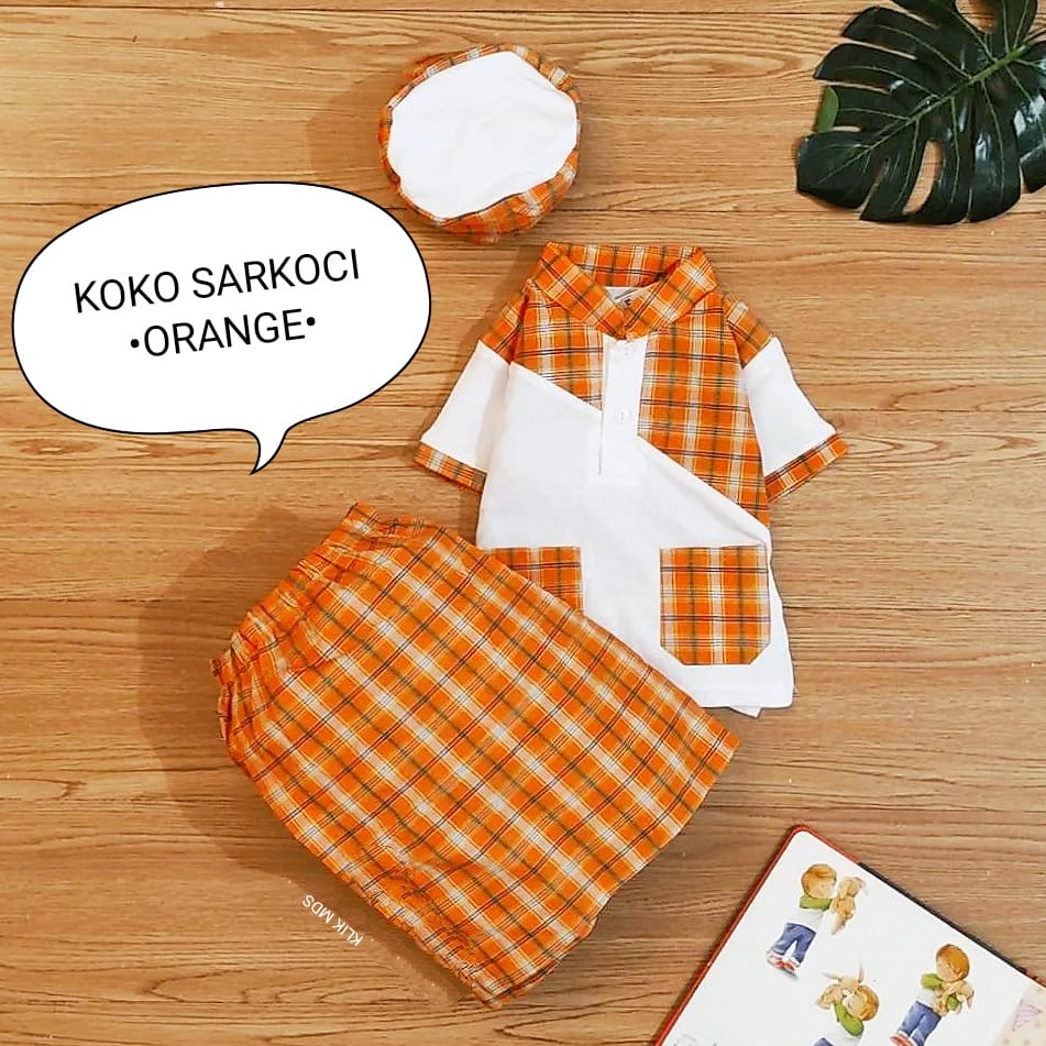 Klik Mds Baju Koko Anak Bayi Laki-Laki Sarkoci 15 Free Peci 1 Ukuran Usia 6-15 Bulan / Baju Muslim