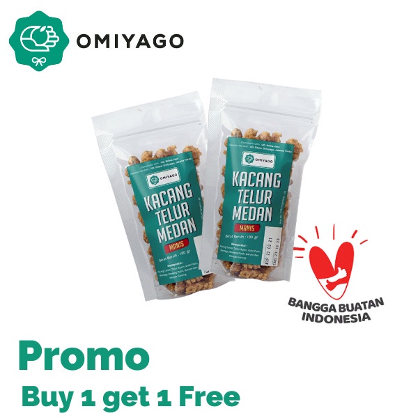 

Buy 1 Get 1 Kacang Telur Manis Omiyago 100 gr - BARU