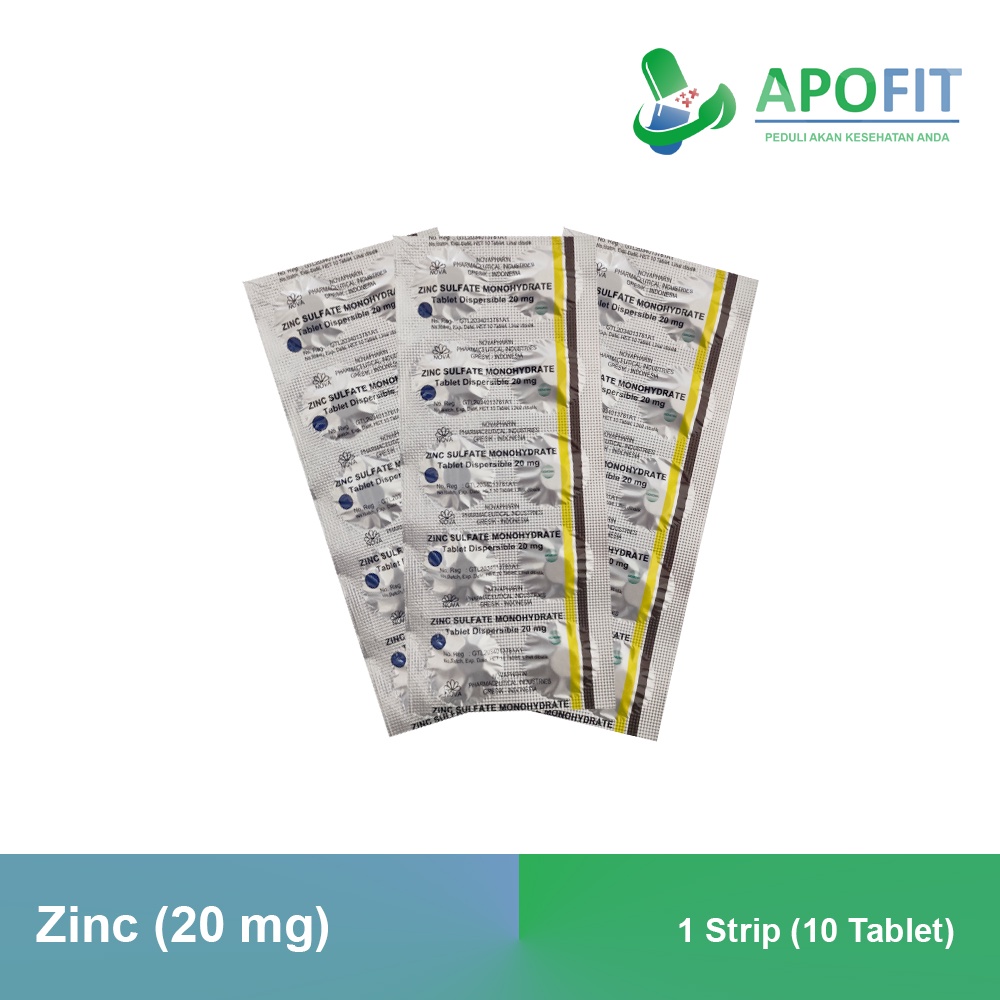 Zinc 20mg (1 Strip / 10 Tablet)