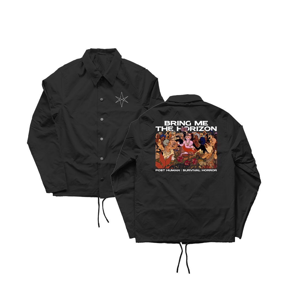 WINDBREAKER COACH JACKET BAND BRING ME THE HORIZON | JAKET PRIA WANITA BMTH BAHAN PARASUT WATERPROOF ANTI AIR