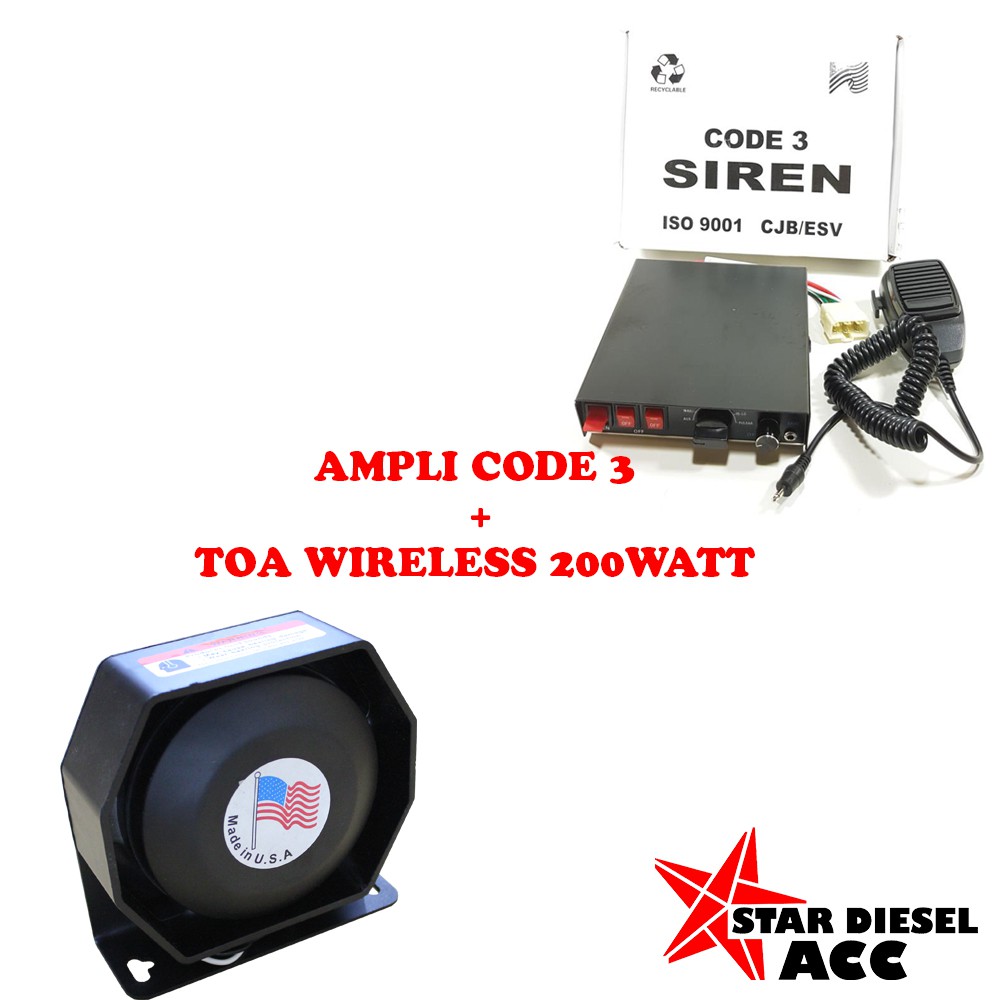 SIRENE PATWAL SIRENE AMBULANCE DENGAN TOA SLIM SPEAKER 100W SIRENE POLISI AMPLI 100 WATT