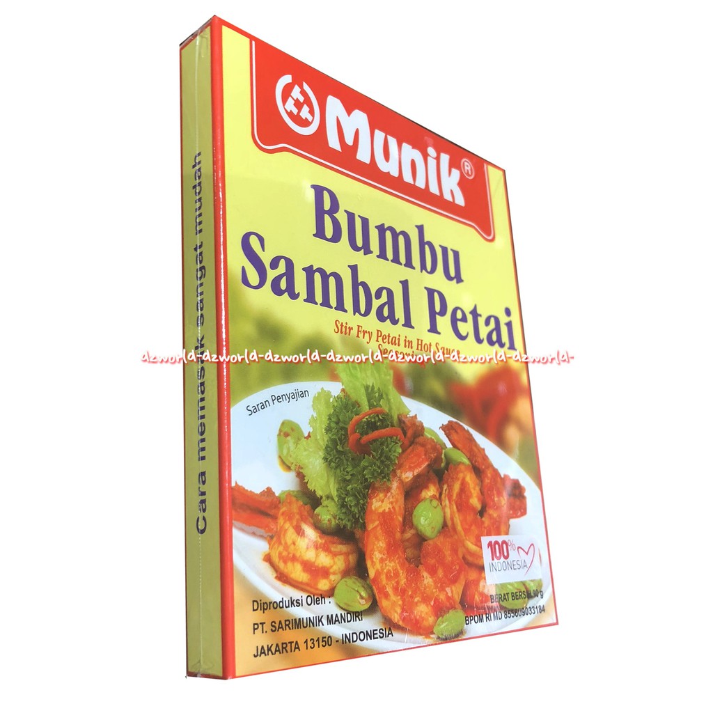 Munik Bumbu Sambal Petai Stir Fry Petay in Hot Sauce Seasoning Bumbu Instan 70gr