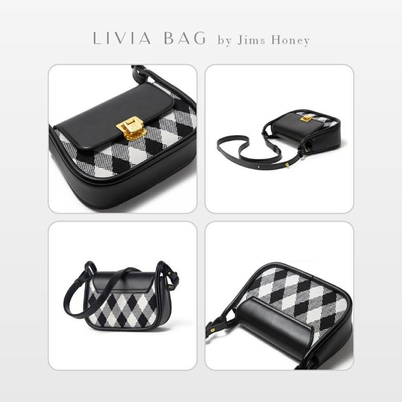 Livia Bag Jims honey Original Tas Selempang Wanita Realpic Cod official store tas rajut unik