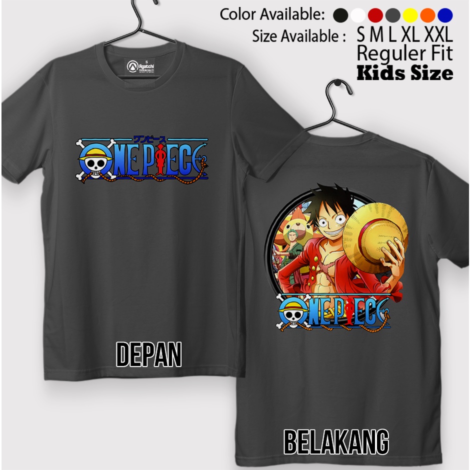 Baju Kaos Atasan Anak Laki-Laki Agatchi Motif One Piece Prime