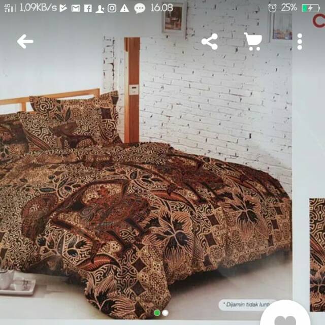 Sprei batik carmina motif sadewa ukuran 180x200