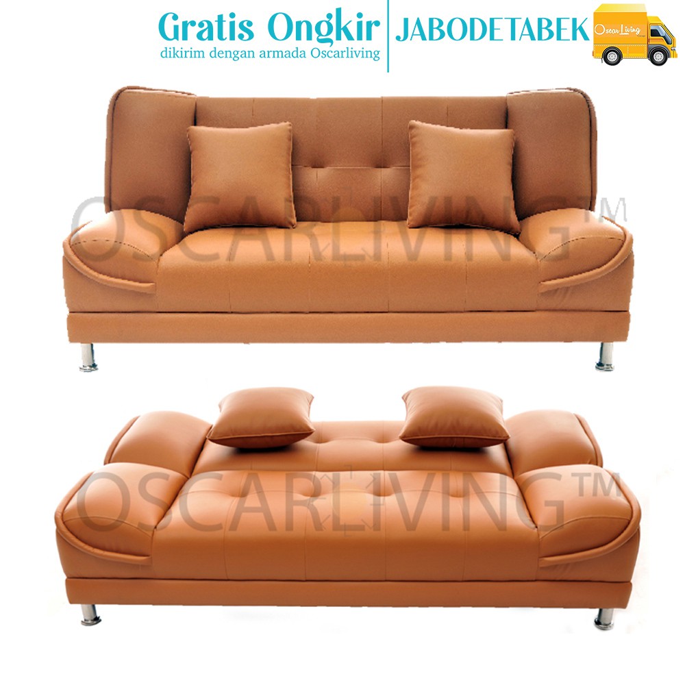 OLC Sofa Bed Nokia Nugget / Sofabed Minimalis / Sofa Tidur Bahan Oscar [Khusus Jabodetabek]