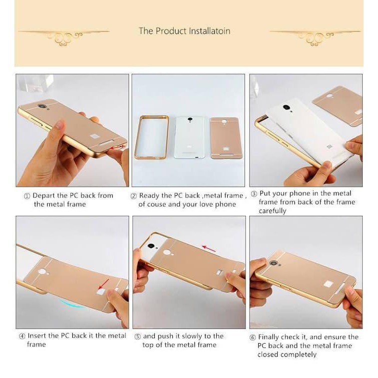 case alumunium bumper vivo v3 v 3 casing mirror kaca back cover