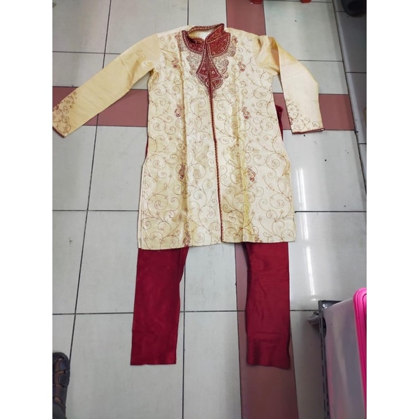 sherwani kurta baju cowok india komplit