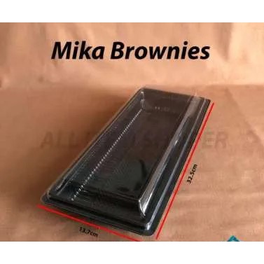 MIka Brownies L Mika Tray bento kotak Kue Bolu Kotak Bolu COklat Hitam