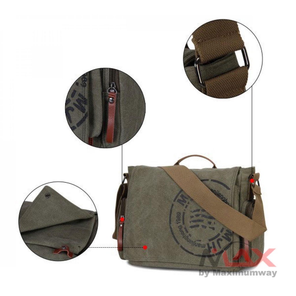 Maibo Tas Selempang Pria Messenger gaya Retro Canvas Printing kuliah sekolah kerja Vintage Canvas Shoulder Bag Men Multi Colors Messenger Bag Casual Canvas Men Cross Body Bags High Capacity Designer Handags