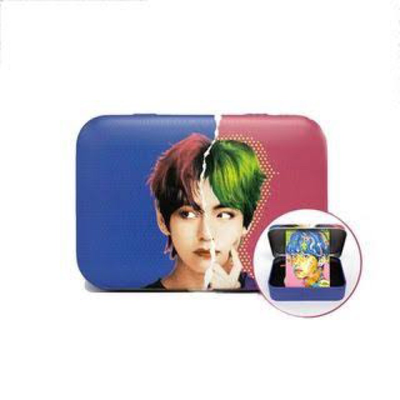 Lens Case Olens MTPR x BTS ORIGINAL NEW V Taehyung with Photo Card Kotak Kaleng Tempat Simpan Photo 