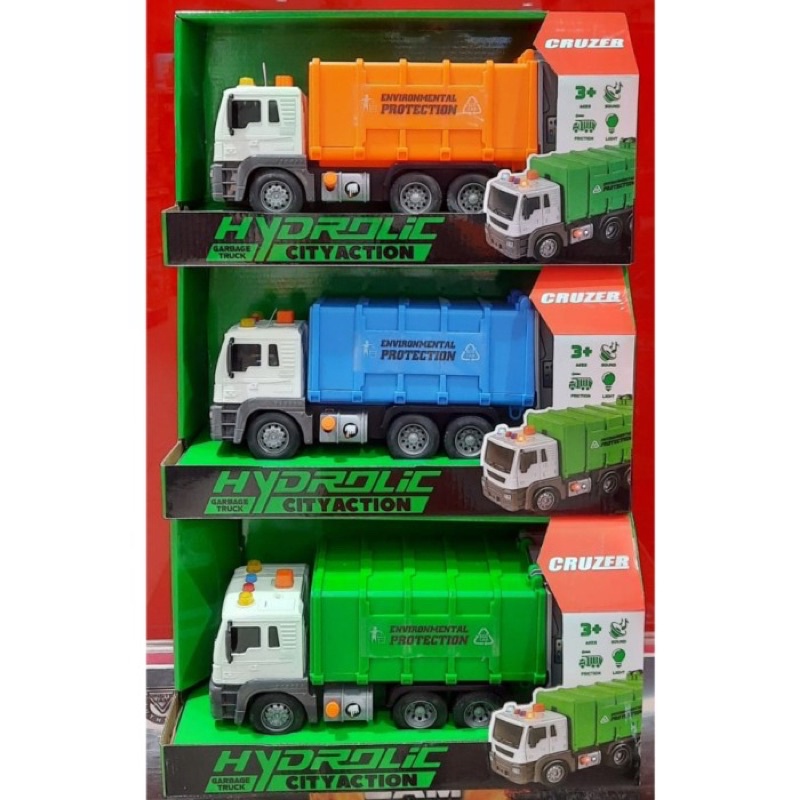 Cruzer Hydrolic City Action Garbage Truck Original