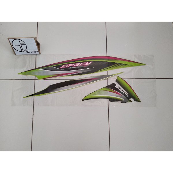 Striping Honda Spacy Karbu 2011 2012 Hijau