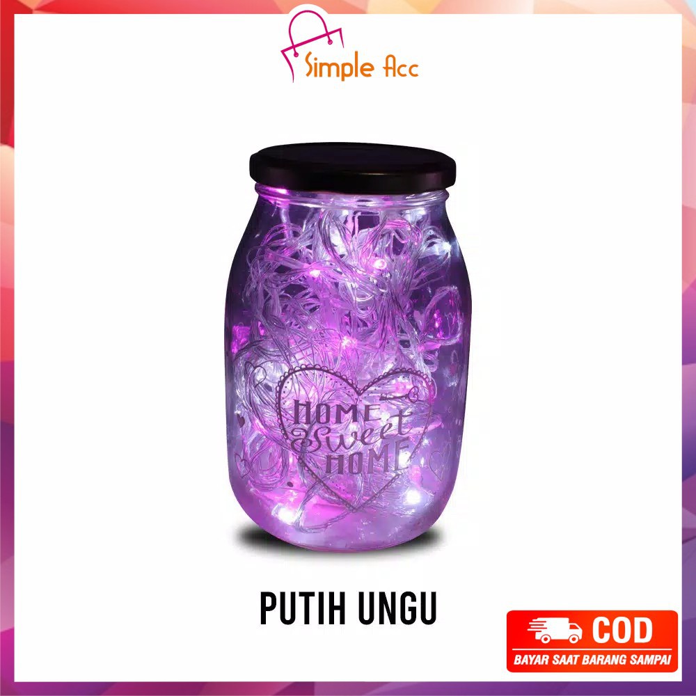 *COD* DO-C17 C199 Lampu Tumblr Light Led 10 Mtr OPP 100 LED 50 LED Lampu Hias Dekorasi Kamar Hiasan-Putih Ungu