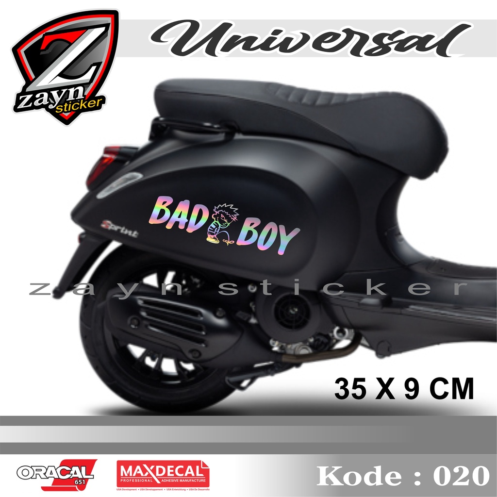 TERMURAH, STIKER LIST CUTTING STICKER BAD BOY VESPA SCOOPY GENIO VINO DLL 020