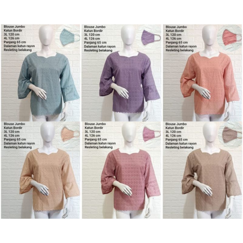 ATASAN BLOUSE KATUN BOLONG KATBOL BAHAN KATUN BANGKOK FASHION WANITA