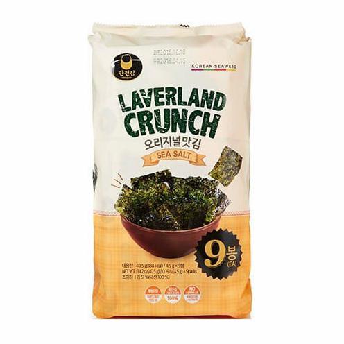 

MANJUN LAVERLAND CRUNCH SEA SALT 4.5GX9 KOREAN SEAWEED NORI RASA ASIN