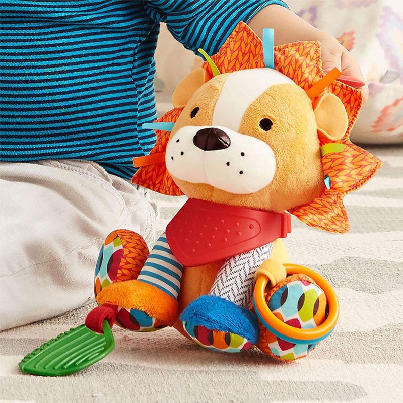 Mainan Boneka Plush Lembut Dan Warna Warni Untuk Bayi Dengan Banyak Tekstur Dan Teether Untuk Bermain Sensory