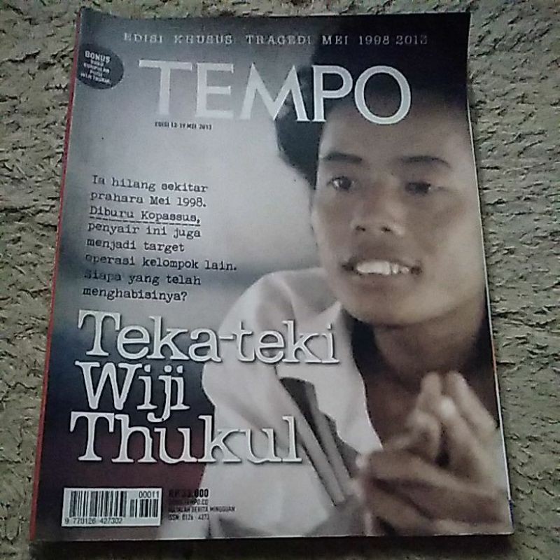 Majalah Tempo Edisi Khusus Teka Teki Wiji Thukul