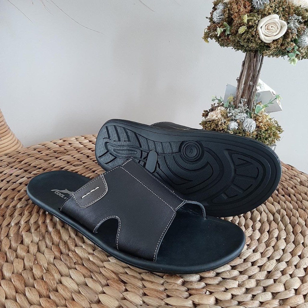 SANDAL KULIT PRIA BLACK BROWN TAN KULIT SAPI ASLI ORIGINAL HANDMADE KASUAL SANTAI