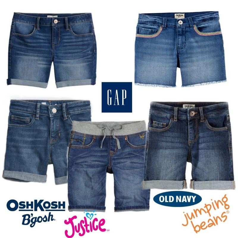 (5y-8y) CELANA PENDEK JEANS JUSTICE GAP SHORT PANTS HOTPANTS ANAK PEREMPUAN ORIGINAL BRANDED