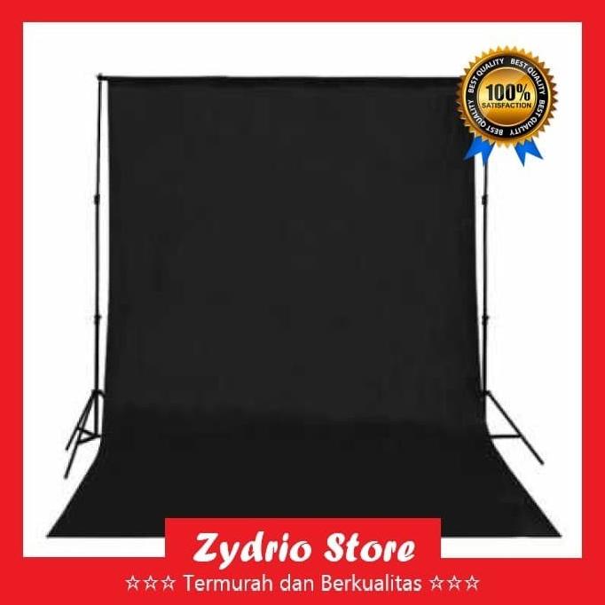 Kain Backdrop Studio Fotografi Background 2X3M / 2X3 / 2Mx3M - Hitam