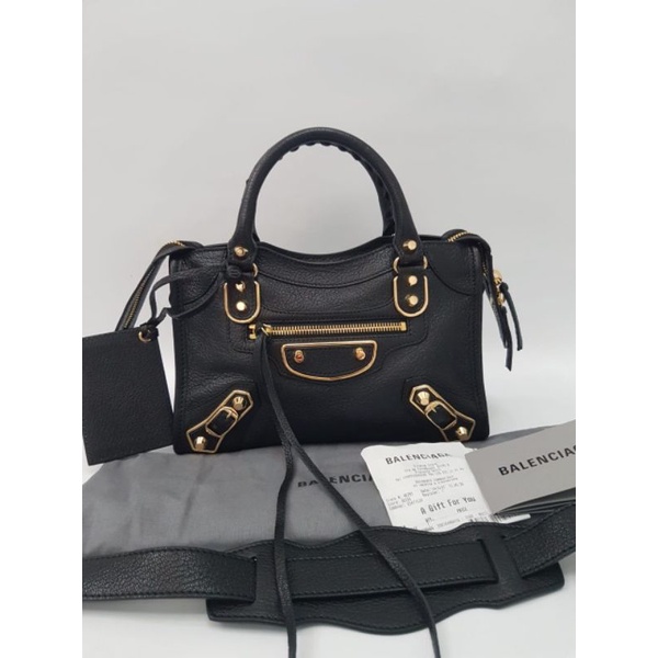 BALENCIAGA mini city edge black GHw