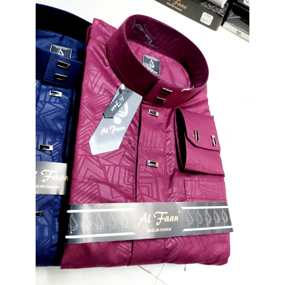 Jubah Gamis Pria Oblong Jubah muslim Gamis Pria Motif Emboss-4