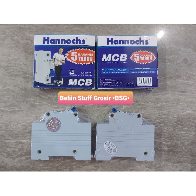 MCB Hannochs 2A, 4A, 6A, 10A, 16A, 20A, 25A, 32A, 40A/ MCBH SNI 1 Phase/ Miniature Circuit Breaker