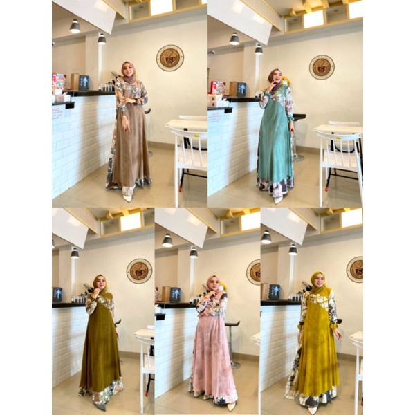 Gamis syari Leena dress ORI Syafeera