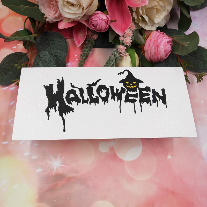 Cetakan Stensil Cutting Dies Motif Halloween Bahan Metal Untuk Scrapbook / Craft DIY / Embossing