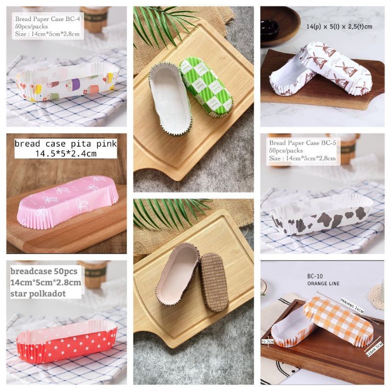 bread paper case oval 50pcs paper cup oval unik dan mewah