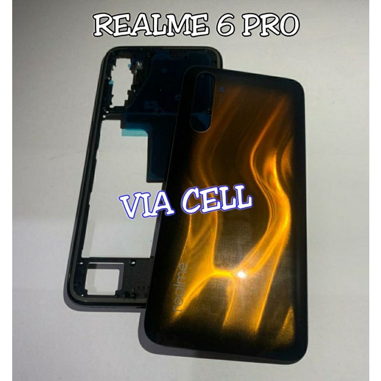 Casing Realme 6 Pro Original Bezel Bazel + Backdoor Backcover Tutup Belakang Original