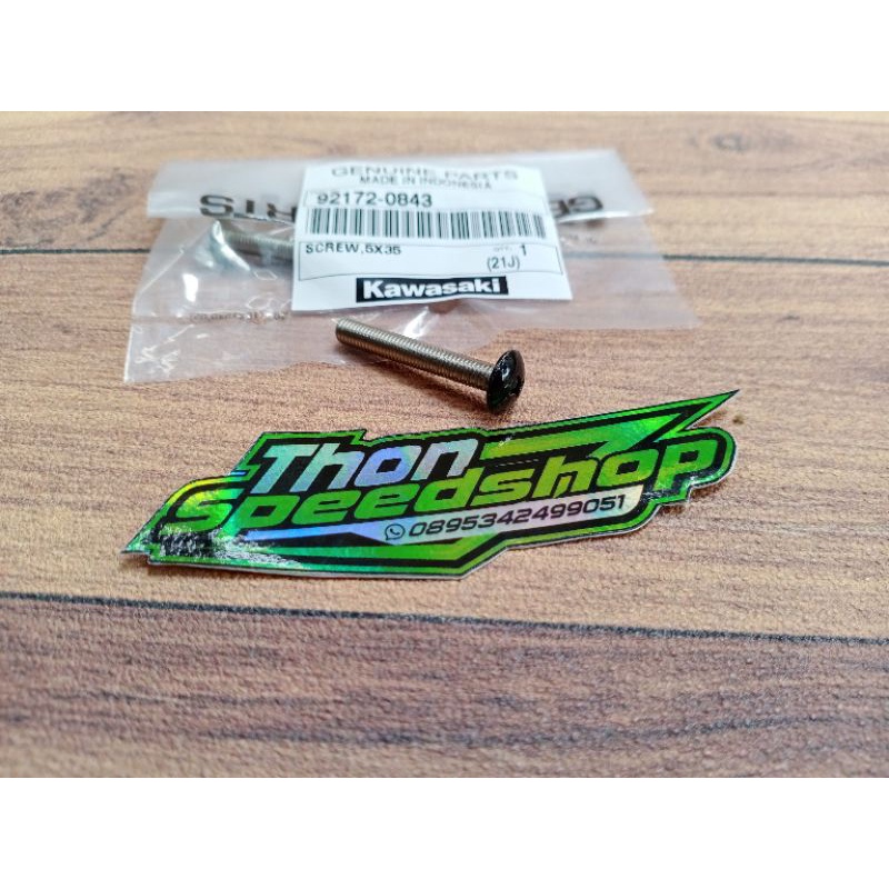 baut baud bolt visor untuk bracket plat nomor depan kawasaki ninja rr old original